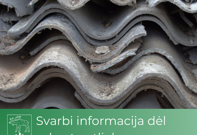 Svarbi informacija dėl asbesto atliekų  