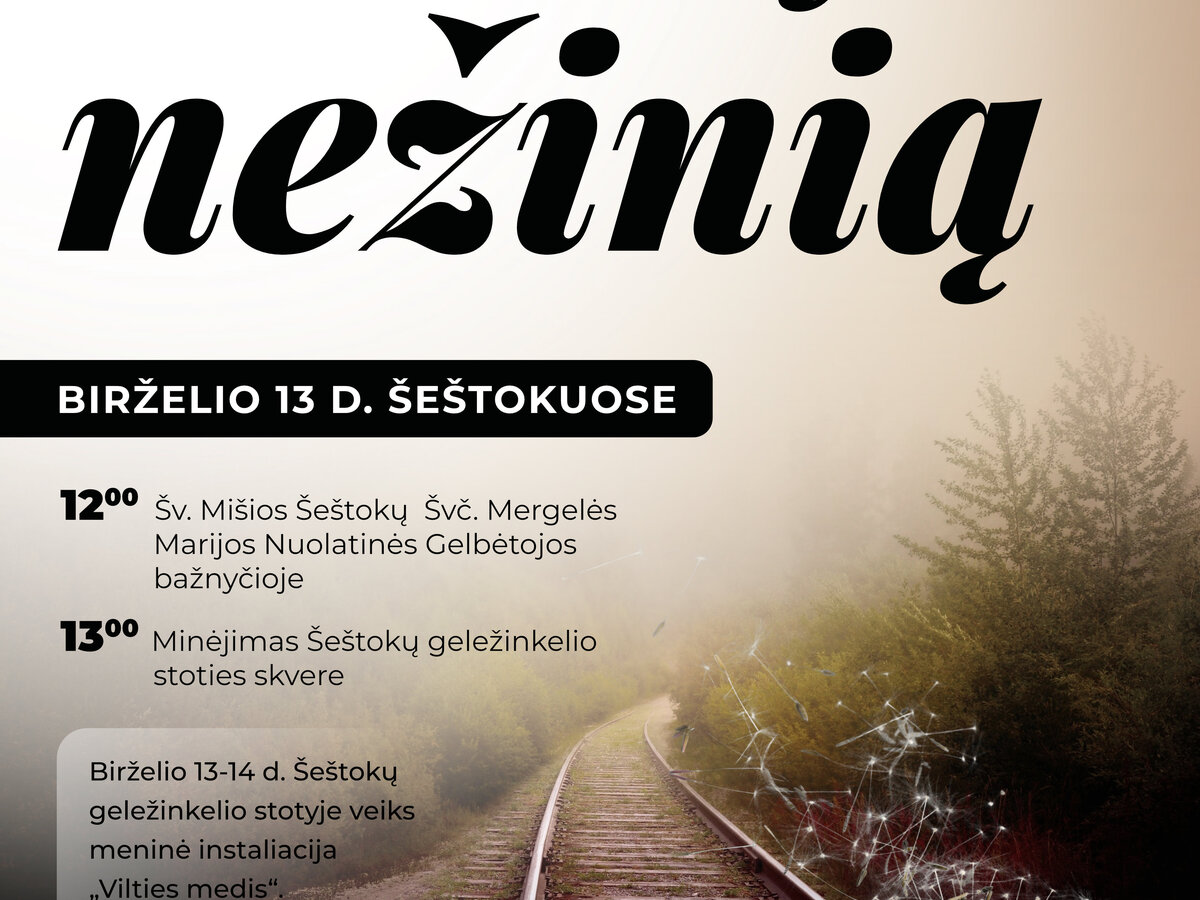 Gedulo ir vilties dienos minėjimas Šeštokuose