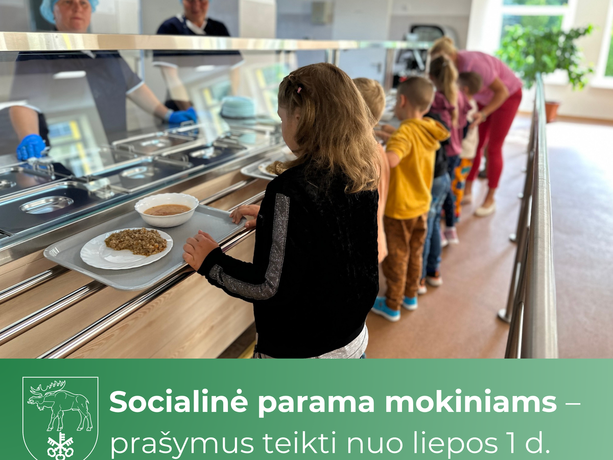Socialinė parama mokiniams – prašymus teikti nuo liepos 1 d.