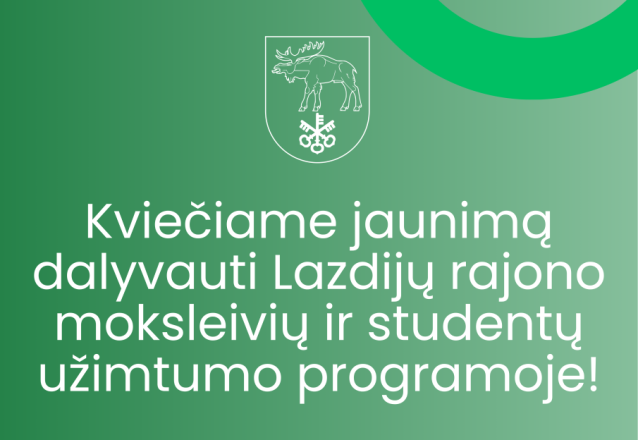 Prasminga vasara jaunuoliams – startuoja registracija į užimtumo programą!