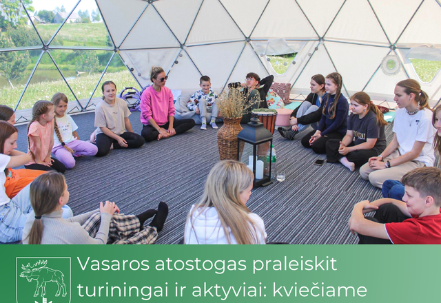 Vasaros atostogas praleiskit turiningai ir aktyviai: kviečiame registruotis į vaikų vasaros...