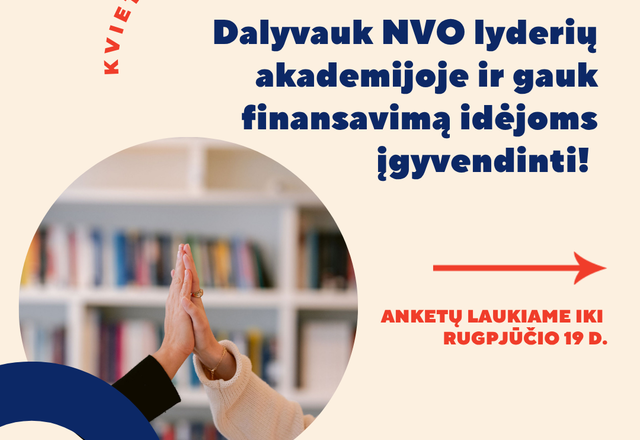 Ieškote finansavimo savo NVO? Kviečiame dalyvauti mokymuose
