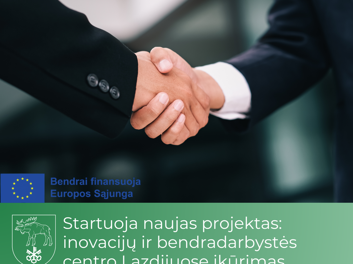 Startuoja naujas projektas: inovacijų ir bendradarbystės centro Lazdijuose įkūrimas