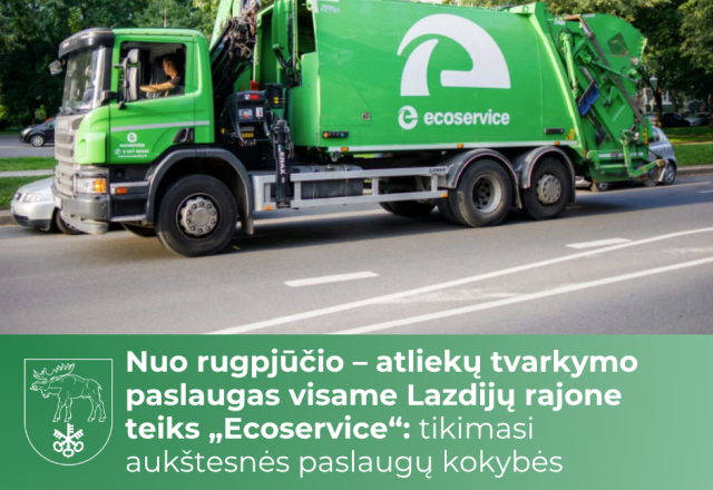 Nuo rugpjūčio – atliekų tvarkymo paslaugas visame Lazdijų rajone teiks „Ecoservice“: tikimasi...