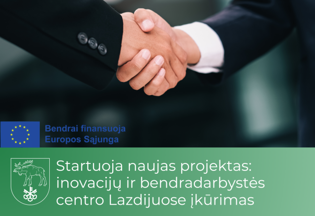 Startuoja naujas projektas: inovacijų ir bendradarbystės centro Lazdijuose įkūrimas