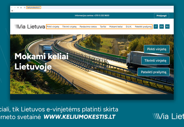 „Via Lietuva“ įspėja dėl sukčių platinamų elektroninių vinječių: kaip neįkliūti ir nepermokėti