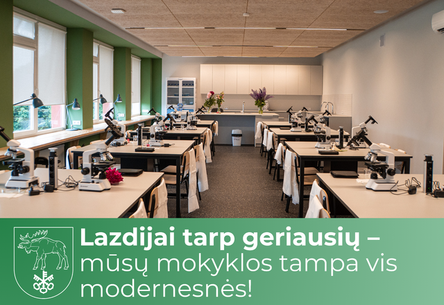 Lazdijai tarp geriausių – mūsų mokyklos tampa vis modernesnės!