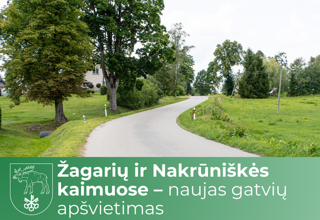 Žagarių ir Nakrūniškės kaimuose – naujas gatvių apšvietimas