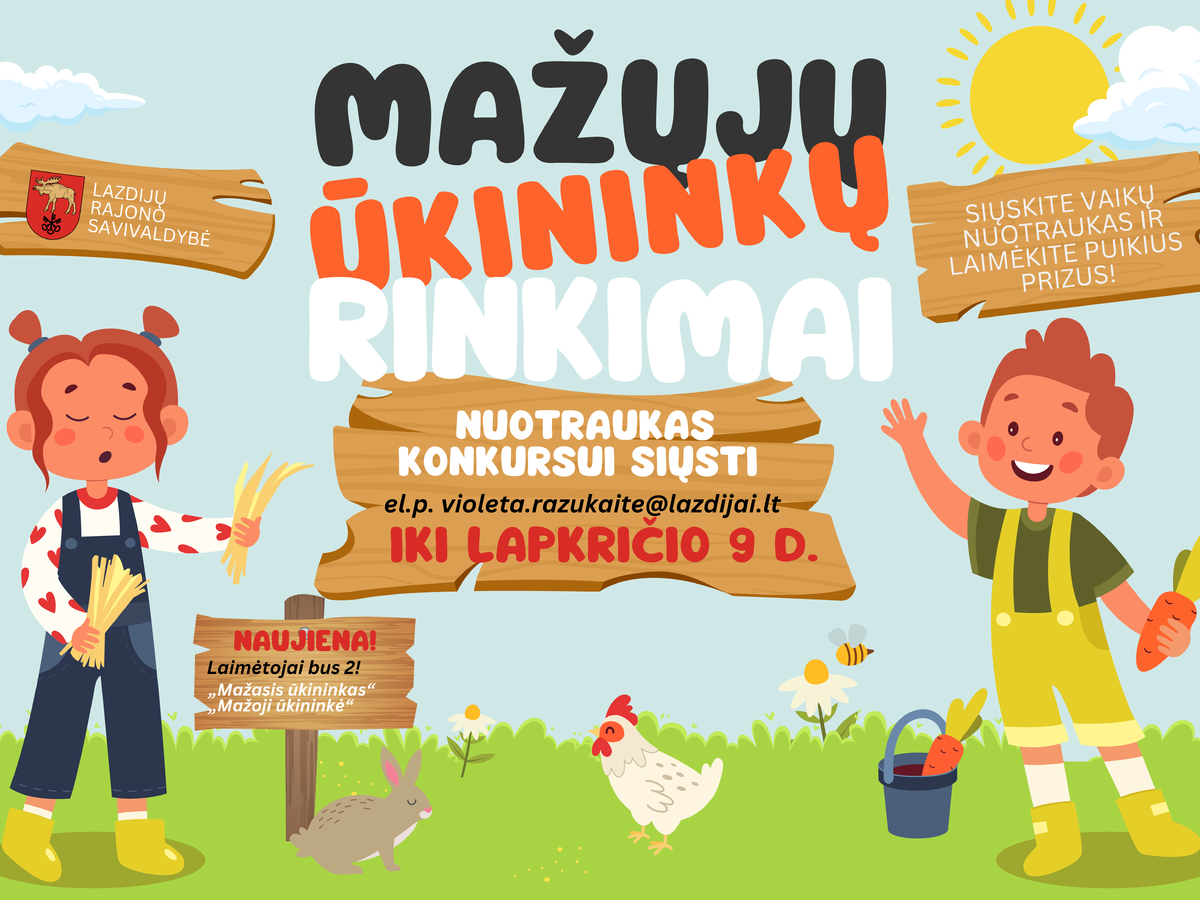 Nuotraukų konkursas „Mažieji ūkininkai 2025“ sugrįžta! 