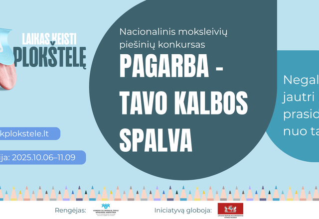 Kviečiame prisijungti mokinius prie Nacionalinio piešinių konkurso: pagarba – tavo kalbos spalva
