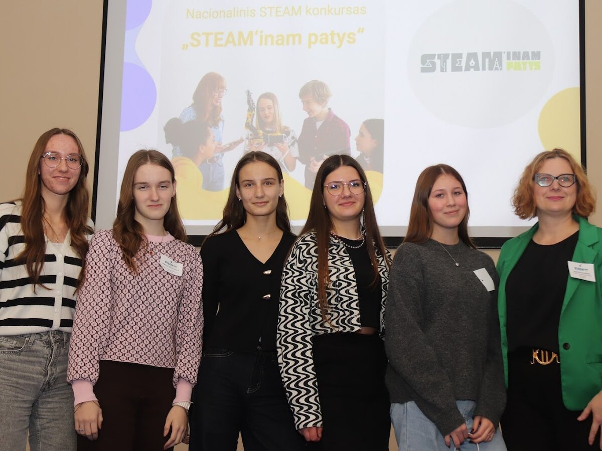 Veisiejų Sigito Gedos gimnazijos komanda triumfavo konkurse „STEAM’inam patys“