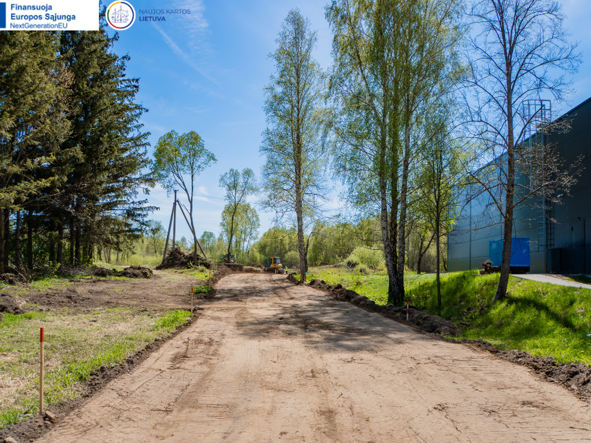 Lazdijuose įrengiami ir atnaujinami pėsčiųjų ir dviračių takai