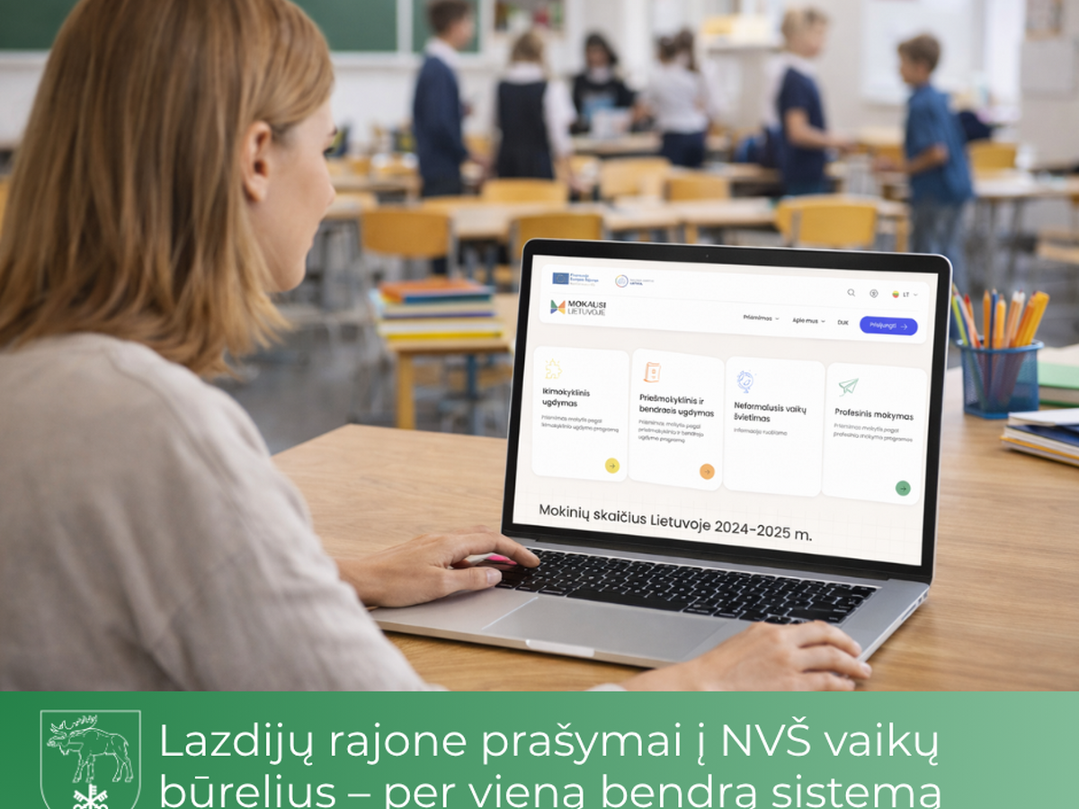 Lazdijų rajone prašymai į NVŠ vaikų būrelius – per vieną bendrą sistemą