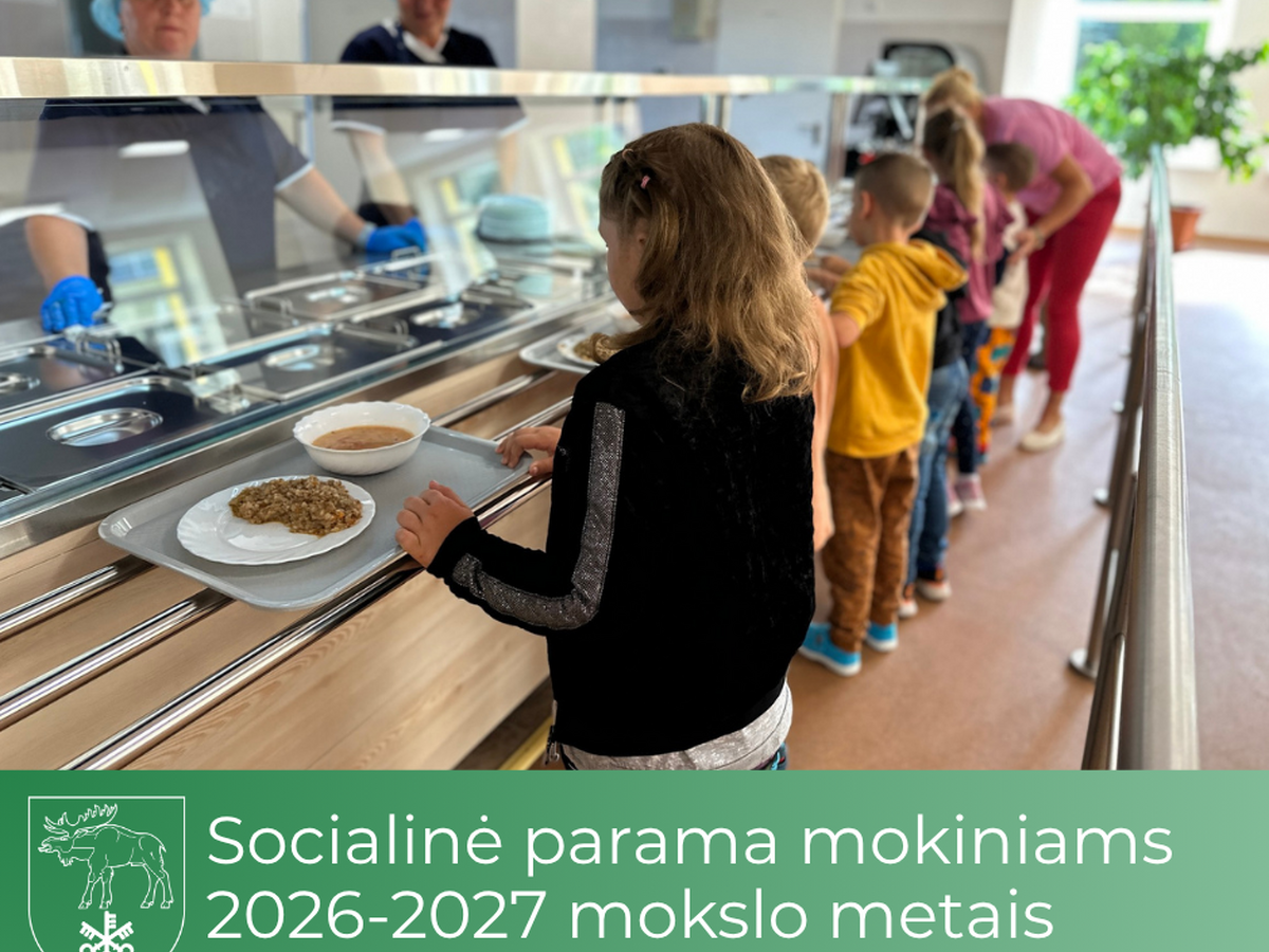 Socialinė parama mokiniams 2026-2027 mokslo metais