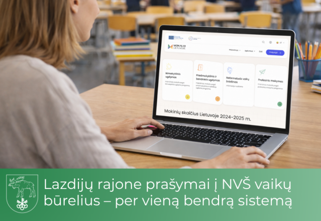 Lazdijų rajone prašymai į NVŠ vaikų būrelius – per vieną bendrą sistemą