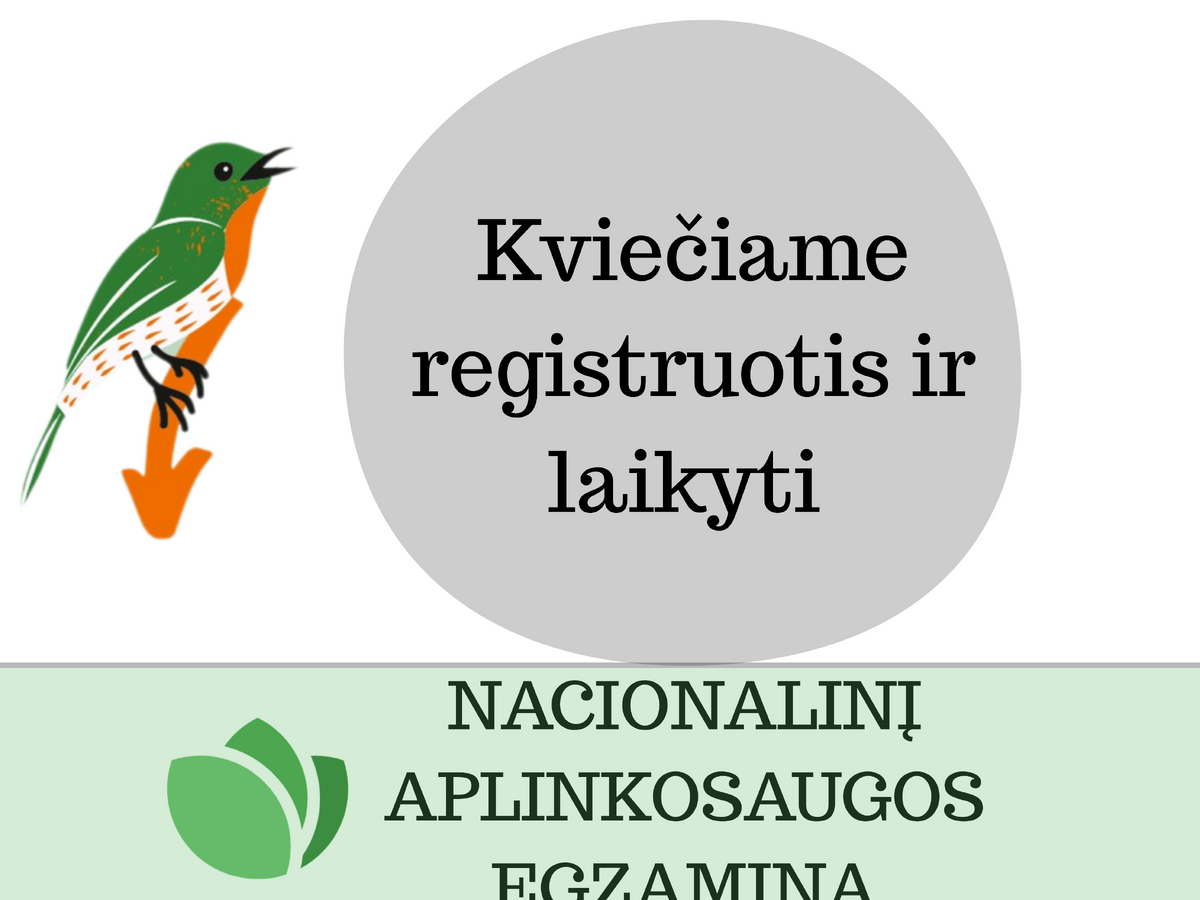 Kviečiame dalyvauti Nacionaliniame aplinkosaugos egzamine
