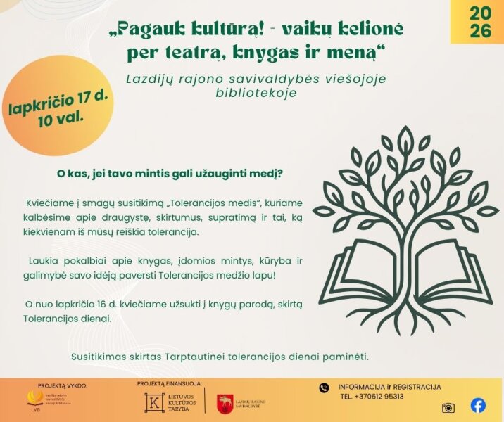 Susitikimas - kūrybinė edukacija „Tolerancijos medis“